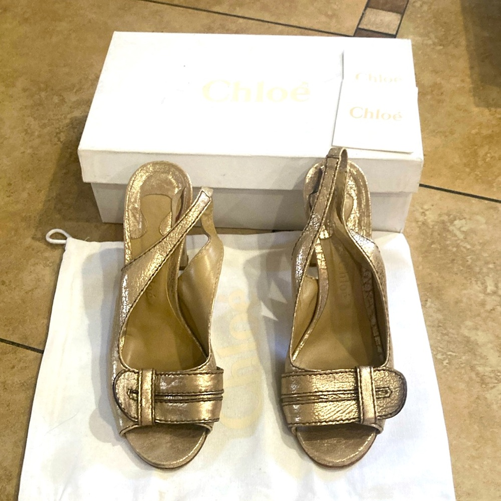 Chloé CHLOE Espadrilles T.eu 40 Exotic leathers Golden